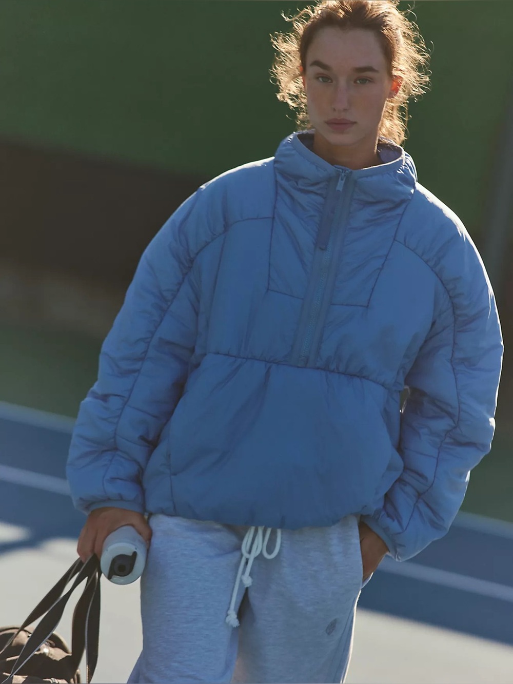 Free people Layer Up Liner Puffer jacket blue grey